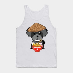 Funny Dog Eating Noodles Tank Top